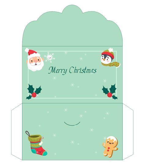 Printable Christmas Money Envelope Template Christmas Money Cards Free Printable, Christmas Templates Free Printable Gift Boxes, Christmas Money Envelopes Printable, Free Printable Money Envelopes, Diy Christmas Envelopes, Christmas Money Holders Diy, Money Envelope Template Free Printable, Money Envelopes Template, Christmas Gift Cards Printable