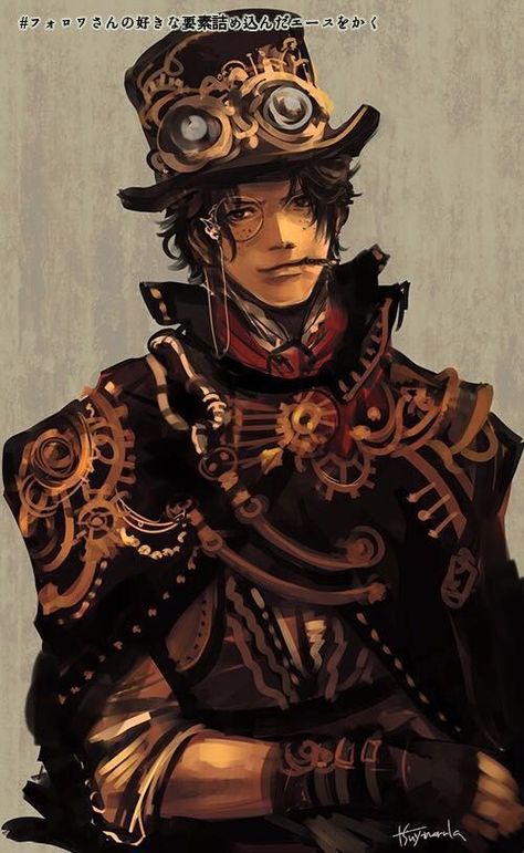 Find all of Aelina's books here. Steampunk Oc Art, Steampunk Oc Male, Steampunk Sorcerer, Steampunk Oc, Steampunk Character Design, Steampunk Male, Punk Anime, Steampunk Character, Sky King