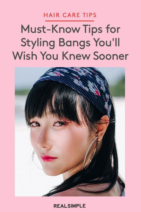 Style Long Bangs, Styling Bangs, Style Bangs, Perfect Bangs, Best Hair Care Products, How To Cut Bangs, Tutorial Ideas, Workout Hairstyles, Bangs With Medium Hair