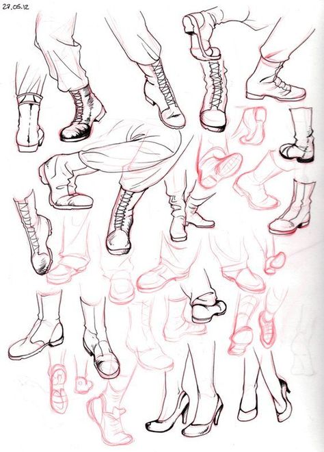 Boot reference Art Du Croquis, الفن الرقمي, Sketch Poses, Shoes Drawing, Gambar Figur, Seni Cat Air, 캐릭터 드로잉, Drawing Lessons, Comic Illustration