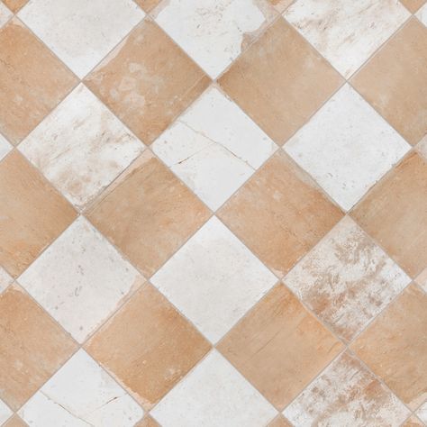 Terracotta Checkered Floor, Terracotta Kitchen Floor, Sunroom Flooring, Affinity Tile, Terracotta Floor Tiles, Checkerboard Floor, Terracotta Floor, Matte Ceramic, Sister Sister