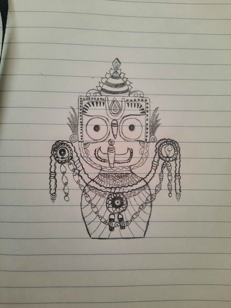 Drawing of lord Jagannath Swami Jagannath Drawing Easy, Jagannath Sketch, Lord Jagannath Drawing, Jagannath Drawing, Funny Artwork, Lord Jagannath, Pen Art Drawings, Shiva Art, Art Painting Gallery