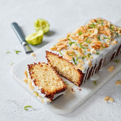 Waitrose & Partners on Instagram: “Lime, coconut and ginger cake with spicy stem ginger icing. This zesty loaf will bring a burst of sunshine to any summer occasion. Recipe…” Lime Icing, Ginger Loaf Cake, Ginger Loaf, Stem Ginger, Coconut Ginger, Ginger Cake, Loaf Cake, Let Them Eat Cake, Just Desserts