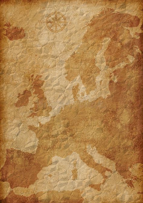 Map Aesthetic, Emily Of New Moon, Maps Aesthetic, Old Paper Background, Map Illustration, Europe Aesthetic, Europe Map, Illustrated Map, Old Map