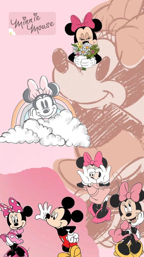 Minnie Mouse And Mickey Mouse Wallpaper, Mickey Mouse And Minnie Mouse Wallpapers, Minnie Mouse Aesthetic, Minnie Mouse Wallpaper, Arte Do Mickey Mouse, Mickey Mouse Wallpaper Iphone, Minnie Mouse Baby, Disney Now, Mouse Wallpaper