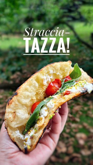 Dough and Behold | Rich on Instagram: "⚡️💚⚡️ The Vegan Straccia-tazza! So many people are absolutely nailing the Mortazza sandwich and it’s delicious variations on Insta at the moment thanks to @bitetwicefoodblog @mushypeaz @doughballdisco @pizzarosha @wee_mouse @scottspizzaproject to name but a few. I’m loving them all, not to mention Antonio from @_malletti_ who has been making his version for the past 25 years and is wondering what all the fuss is about! I thought I’d add a vegan offering to this most excellent style of pizza dough sarnie, courtesy of some incredible produce from my friends @iamnutok So today I present to you, The Straccia-tazza! - Confit garlic mashed into the base - Confit tomatoes & their jus! - Vegan Stracciatella - Fresh Basil - Vegan “Oh grate” cashew spri Vegan Focaccia Sandwich, Confit Tomatoes, Sandwich Names, Confit Garlic, Italian Sandwiches, Italian Sandwich, Pizza Sandwich, Garlic Mashed, Vegan Burgers