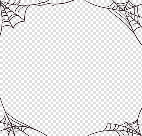 Spider Web Border Design, Spider Web Frame, Halloween Borders Frames, Halloween Cobwebs, Web Cartoon, Teacher Crafts, Halloween Svgs, Workout Journal, Spider Web Design