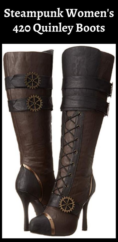 Steampunk Boots Women, Steampunk Shoes, Steampunk Boots, Costume Boots, Ellie Shoes, Brown Boots Women, Slouchy Boots, Womens Combat Boots, Slouched Boots