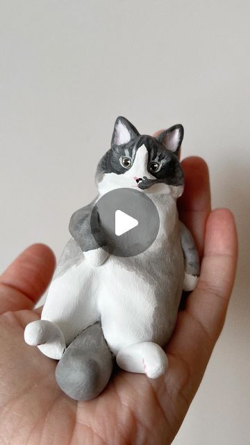 Elena | Handmade animals | Custom pets on Instagram: "Let’s paint cute custom kitty figurine ☺️" Figurine, Animals, Handmade Animals, August 10, Hand Painting Art, Art Painting, Kitty, Hand Painted, Paint