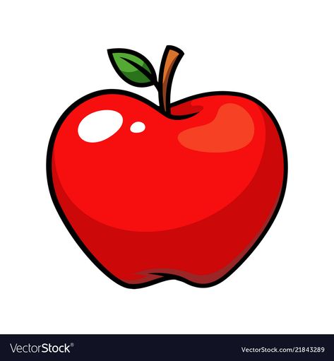 Apple Images Fruit, Apple Cartoon Image, Cartoon Apple Drawing, Apple Fruit Wallpaper, Cute Apple Drawing, Apple Fruit Illustration, Apples Drawing, Drawing Of An Apple, Fruits Cartoon