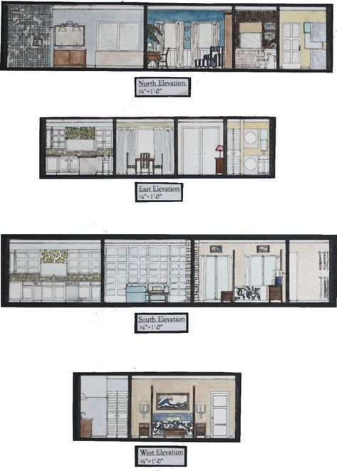 Hand Rendering, Architecture 101, Interior Design Sketchbook, Rendered Floor Plan, Furniture Design Sketches, Bar Plans, Elevation Drawing, Architecture Drawing Plan, Architecture Models