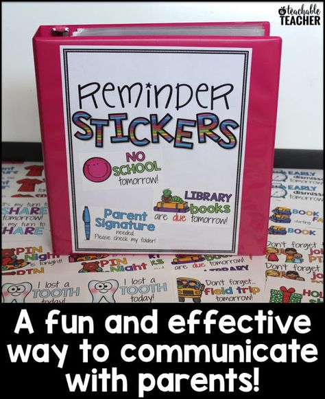 My Best Parent Communication Trick {with a Freebie!} - A Teachable Teacher Elementary Small Groups, Meet The Teacher Night Ideas Kindergarten, Back To School Packets For Parents, Teacher Parent Communication, Planning School, Parent Teacher Communication, Communication Strategy, Elementary Classroom Decor, Reminder Stickers