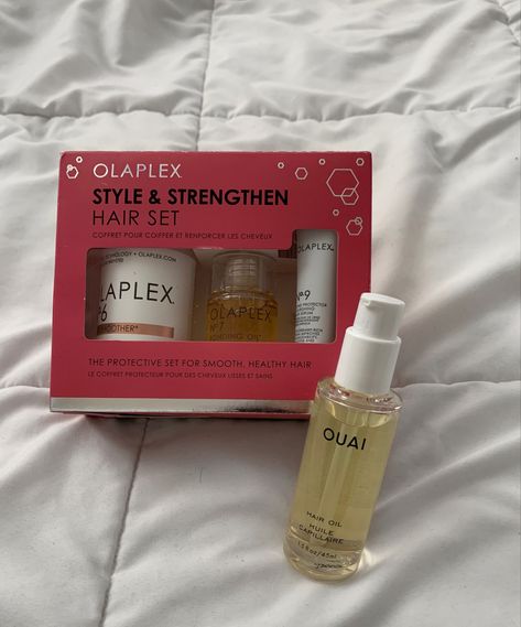 Olaplex Hair Set and Ouai Hair Oil Ouai Hair Oil, Ouai Hair, Girly Hair, Hair Set, Hair Setting, Hair Serum, About Hair, Hair Oil, Hair Products