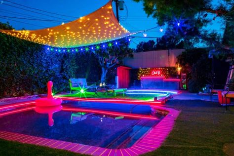 Check out some awesome products to make your pool party THE most fun! Bday Pool Party, Glow Sticks In Pool, Sweet 16 Pool Parties, Led Foam Sticks, Neon Pool Parties, Up Party Favors, Light Up Party, Swimming Pool Decorations, Neon Birthday Party