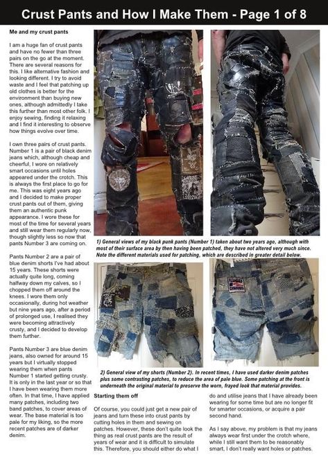 Crust Punk Fashion, Crust Pants, Gutter Punk, Punk Fashion Diy, Goth Rave, Patch Pants, Crust Punk, Punk Patches, Upcycle Clothes Diy