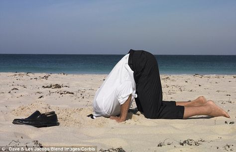 Burying your head in the sand? You're feeling guilty: How we ignore information because of need to avoid negative feelings  Read more: http://www.dailymail.co.uk/sciencetech/article-2525602/Burying-head-sand-Youre-feeling-guilty.html#ixzz2nuMQnWmo Ostrich Head In Sand, University Of Sheffield, Head In The Sand, Sensory Issues, Akashic Records, Home Of The Brave, Know The Truth, Entrepreneur Success, What’s Going On