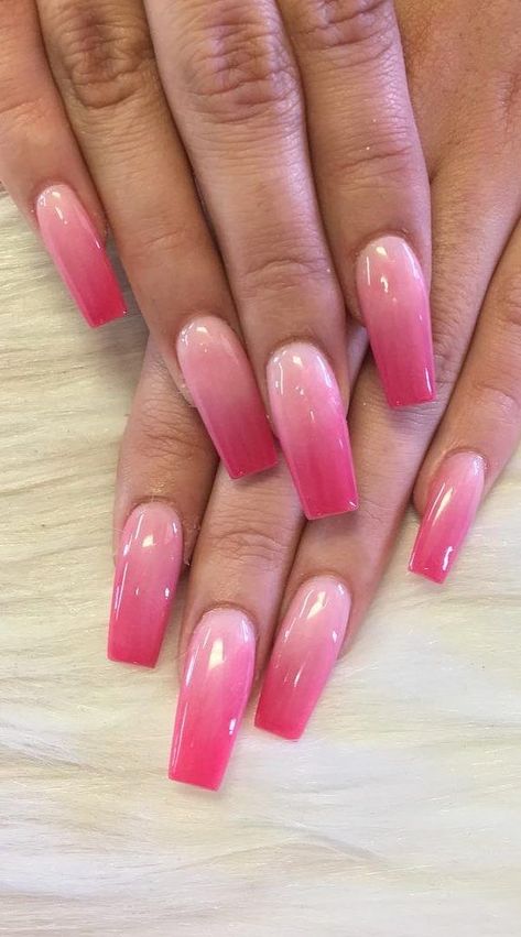 Cute Ombre Nails, Ombre Nails Design, Ombre Nail Art Designs, Unghie Sfumate, Nails Design Ideas, Pink Ombre Nails, Ombre Acrylic Nails, Ombre Nail Designs, Nail Art Ombre