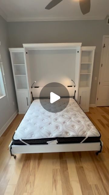 Monarch Murphy Beds on Instagram: "White is a popular one out here in Florida! Would you pick a white murphy bed or would you choose something else? 🦋   Our queen size stand-alone murphy beds range from $4000-$7000. Side cabinets sold separately.   Made of solid wood with multiple choices of stains or paint to choose from.   Not available for online shopping. Fill out the contact form on the website or call the store for a virtual consultation with our specialist. 🦋" White Murphy Bed, Murphy Bed Cabinet Queen Size, Studio Apartment Bed, Horizontal Murphy Bed The Home Depot, Costco Queen Murphy Bed, Murphy Bed With Sofa, Murphy Bed Bredabeds, Bedder Way Murphy Beds, Beds Australia