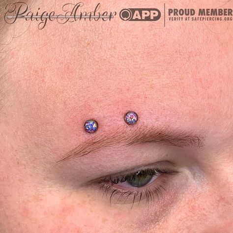 Eyebrow Piercing Horizontal, Horizontal Eyebrow Piercing, Surface Piercing, Lavender Opal, Face Piercings, Eyebrow Ring, Eyebrow Piercing, October 27, S Tattoo