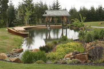 Covered Farm Pond Dock Design | 49,022 farm pond Home Design Photos Farm Pond, Building A Pond, Natural Swimming Ponds, Small Pond, Fountains Backyard, Swimming Pond, Natural Pond, Pond Landscaping, Backyard Water Feature