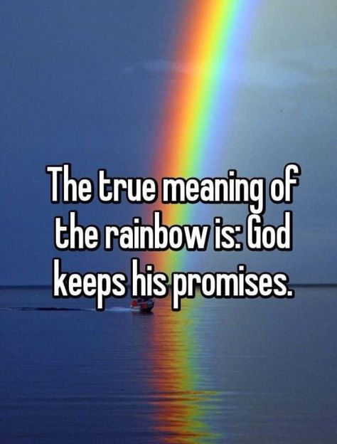 True Meaning Of The Rainbow, Rainbow Is God's Promise, God’s Rainbow Promise, Gods Rainbow Promise, Gods Promises Rainbow, God's Promises Quotes, Rainbow Quotes Inspirational, Gods Promise Rainbow, Gods Rainbow