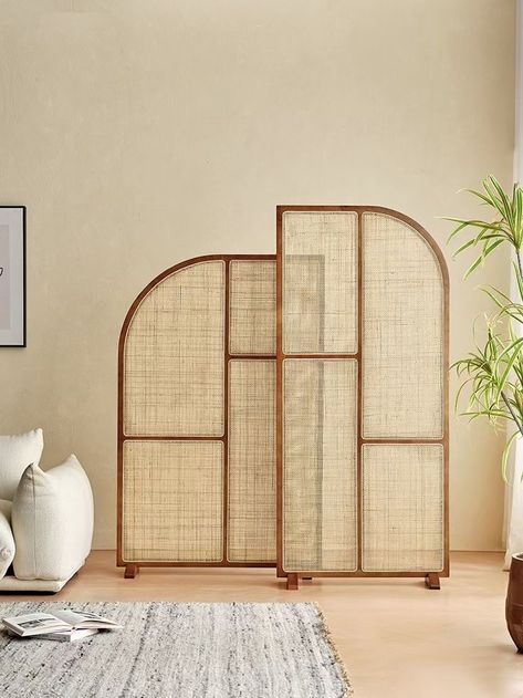 Wicker Partition, Patio Furniture Boho, Boho Outdoor Furniture, Rattan Divider, Boho Living Room Furniture, Rattan Partition, Outdoor Partition, Bamboo Divider, Rattan Room Divider