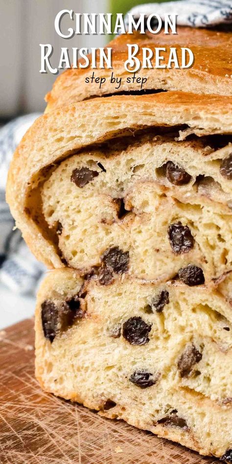 Rasin Bread, Homemade Cinnamon Raisin Bread, Raisin Bread Recipe, Savory Rolls, Cinnamon Raisin Bread Recipe, Raisin Recipes, Cinnamon Raisin Bread, Raisin Bread, Cinnamon Raisin