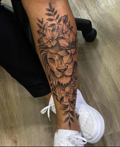 Calf Tattoos For Women, Arm Tattoos Black, Full Leg Tattoos, Tattoos For Women Flowers, Hip Tattoos Women, Spine Tattoos For Women, Tattoos For Black Skin, Forearm Tattoo Women, Leg Tattoos Women