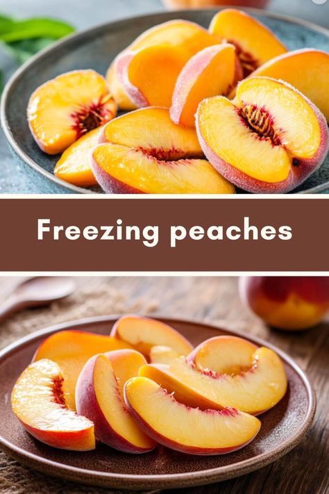 How to Freeze Peaches The Easiest Way Pie, Best Way To Freeze Peaches, Freezing Peaches Easy, How To Freeze Peaches, Freezing Peaches, Fresh Peach Recipes, Dried Peaches, Cookie Deserts, Peach Recipes