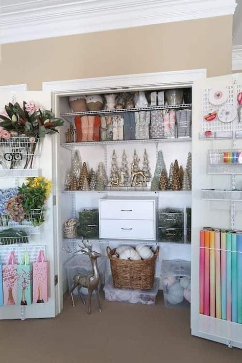 Simple and practical solutions to organize and store Christmas decorations. How-to pack and where to store each type, so it's easier to decorate next year. #christmasstorage #organizechristmasdecor #porchdaydreamer Gift Storage Organization, Clear Storage Ideas, Organize Holiday Decorations, Storage For Seasonal Decor, Gift Organization Ideas, School Supplies Storage At Home, Store Seasonal Decor, Party Decor Storage Ideas, Storage For Holiday Decorations