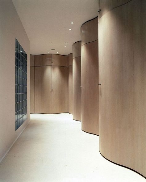 Hospital Project, Andree Putman, Hotel Corridor, Corridor Design, Design Publication, Lobby Interior, Curved Walls, Wall Finishes, Hotel Design