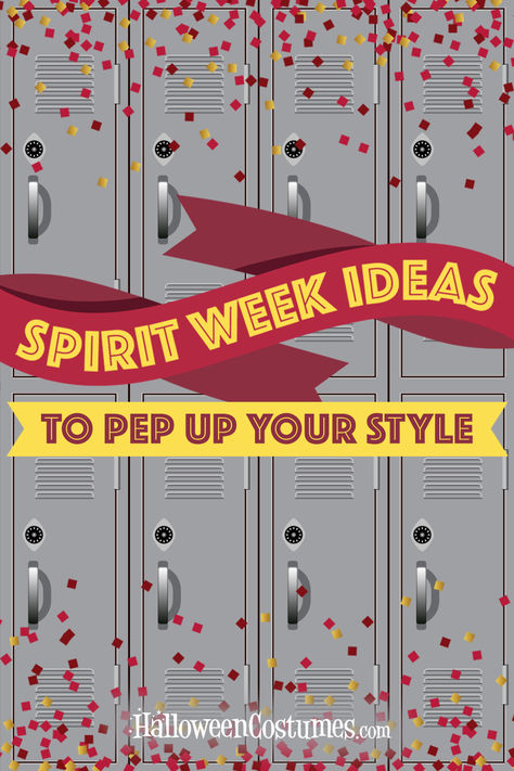 We compiled 50 fun ideas for Spirit Week, plus some suggested costumes and accessories for dress-up days! Dress Up Days Elementary School, Dress Up Days For Preschool, Dress Up Days Homecoming Week, Character Day Spirit Week Highschool, Cheer Dress Up Days, Elementary Dress Up Days, Spirit Dress Up Days For School, Dress Up Day Themes For School, Fun Dress Up Themes For School