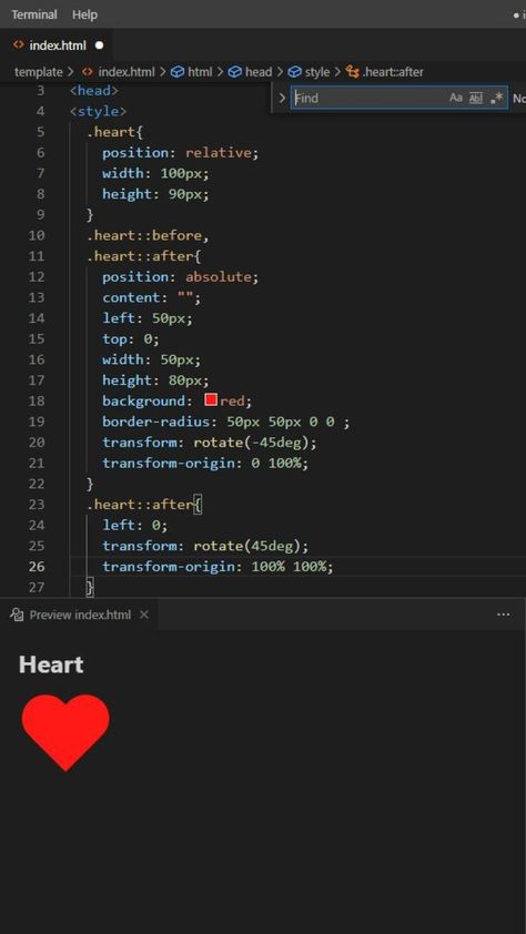 Html Beginner, Visual Studio Code, Html Tutorial, Heart Tutorial, Basic Computer Programming, Computer Science Programming, Web Development Programming, Coding For Beginners, Data Science Learning