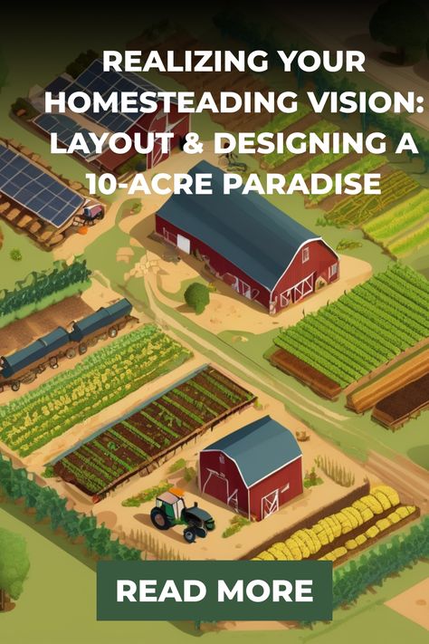 As the desire for a more self-reliant and sustainable lifestyle continues to grow, many aspiring homesteaders find themselves drawn to the prospect of a substantial acreage. With 10 acres at your disposal, you have the perfect canvas to create a truly remarkable homesteading haven that seamlessly blends functionality, resourcefulness, and natural beauty. Envisioning Your Homestead Half Acre Homestead Layout, Farm Layout 10 Acres, Homestead Layout, 0 Waste, Permaculture Principles, Acre Homestead, Homesteading Ideas, Fun Animals, Farm Layout