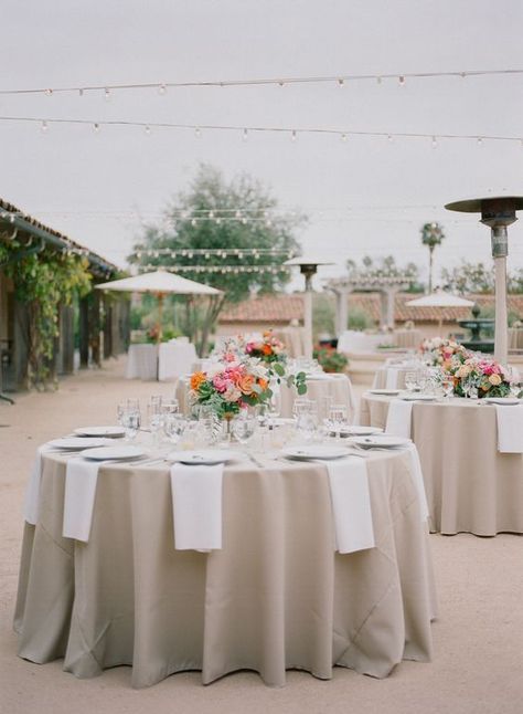 Top 9 Fall Wedding Color Schemes for 2019—light gray taupe table cover for outdooor wedding reception Fall Tablecloth Ideas Table Covers, Taupe Tablecloth Wedding, Wedding Table Cloth Ideas Color Schemes, Navy Centerpieces, Linen Tablecloth Wedding, Open Air Wedding, Taupe Wedding, Bridal Shower Champagne, Fall Wedding Color Schemes