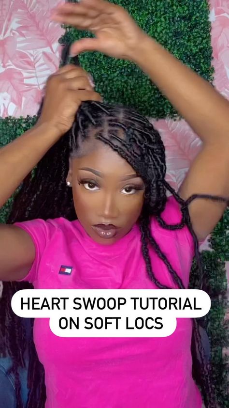 Soft Locs Hairstyles Ideas Bun, Soft Loc Updo Styles, Soft Locs Updo Hairstyles, Soft Locs Bun, Space Buns Locs, Ways To Style Soft Locs, Peekaboo Soft Locs, Indie Locs, Bun With Locs