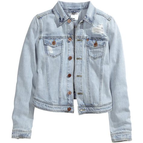 H&M Denim jacket (1.615 RUB) ❤ liked on Polyvore featuring outerwear, jackets, tops, coats & jackets, light denim blue, denim jacket, h&m jackets, blue denim jacket, blue jackets and jean jacket Jean Jacket And Jeans, Light Jean Jacket, H&m Denim Jacket, Denim Jacket And Jeans, Light Denim Jeans, Holiday Clothes, Jean Jacket Outfits, Light Jeans, Trendy Fashion Tops