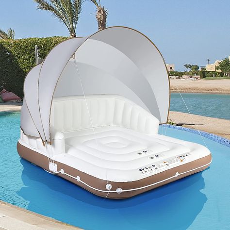 Pool Raft, Floating Lounge, Inflatable Island, Island Pool, Pool Bed, Cool Pool Floats, Pool Rafts, Swim Float, Inflatable Pool Floats