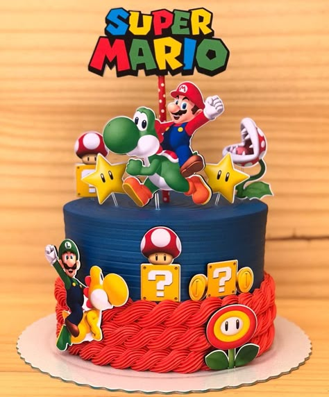 Que tal embarcar em uma aventura do Reino do Cogumelo com esses bolos decorados do Mario Bros? 🍄🎮✨ Essas delícias açucaradas vão trazer o mundo dos games para a sua mesa de uma forma doce e divertida. Perfeitos para fãs de todas as idades! 🎂❤️ #BoloDecorado #MarioBros #ConfeitariaCriativa #DoceAventura Birthday Cake Super Mario, Super Mario Bros Cake Ideas, Bolo Mario Bros, Mario Bros Birthday Cake, Super Mario Birthday Cake, Super Mario Bros Cake, Mario Kart Cake, Super Mario Bros Party Ideas, Mario Bros Birthday Party Ideas