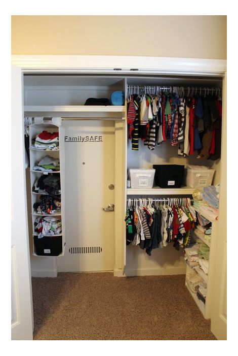 Tornado storm shelter in a home's closet Diy Tornado Shelter, Tornado Wallpaper, Diy Tornado, Tornado Safe Room, Closet Safe, Storm Cellar, Hidden Closet, Tornado Shelter, Hidden Safe