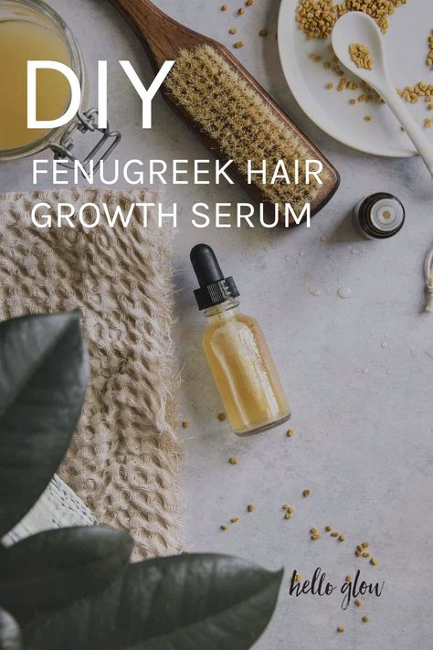 Learn to make a hair growth serum with fenugreek Hair Growth Serum Diy, Fenugreek For Hair, Strengthen Hair Roots, Prevent Hair Fall, Strengthen Hair Follicles, Stronger Hair, Scalp Serum, Boost Hair Growth, Homemade Hair Products