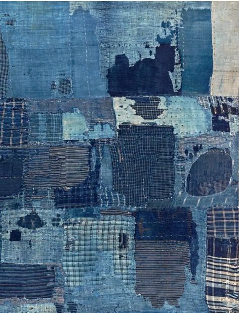 Patchwork, Croquis, Denim Textiles, Denim Tapestry, Casual Background, Boro Textiles, Japanese Boro Textiles, Curtains Fabrics, Textiles Ideas