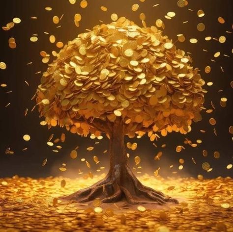 Golden Coins Wallpaper, Golden Tree Wallpaper, Money Tree Wallpaper, Coin Tree, Egyptian Aesthetic, Money Board, Live Fish Wallpaper, Picture Writing, Dynamic Wallpaper