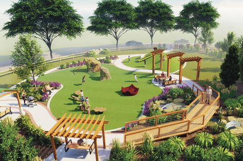 6030 Cherokee Small Public Park Design Plan, Community Park Design Concept, Magdeburg, Mini Park Landscape Design, Mini Park Ideas, Playground Park Design, Community Park Ideas, Community Park Design Ideas, Community Park Design Plan