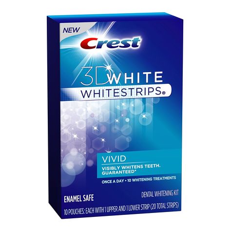 Crest 3d White Vivid Teeth Whitening Strips 10 Count ** Click on the image for additional details. Make Teeth Whiter, Crest White Strips, Procter And Gamble, Crest 3d White, Heal Cavities, Teeth Whitening Remedies, Teeth Bleaching, Teeth Whitening System, Teeth Whitening Strips