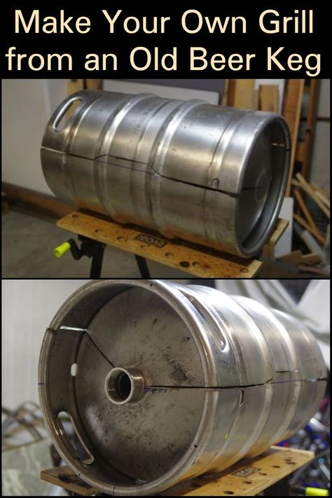 Beer Barrel Ideas, Beer Keg Ideas, Barrels Diy, Bbq House, Diy Grill, Diy Beer, Metal Outdoor Furniture, Beer Barrel, Metal Barrel