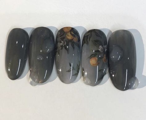 Dark Moody Nails, Bed Of Nails, Vintage Nails, Korean Nails, Grunge Nails, Pretty Gel Nails, Get Nails, Marmalade, Gorgeous Nails