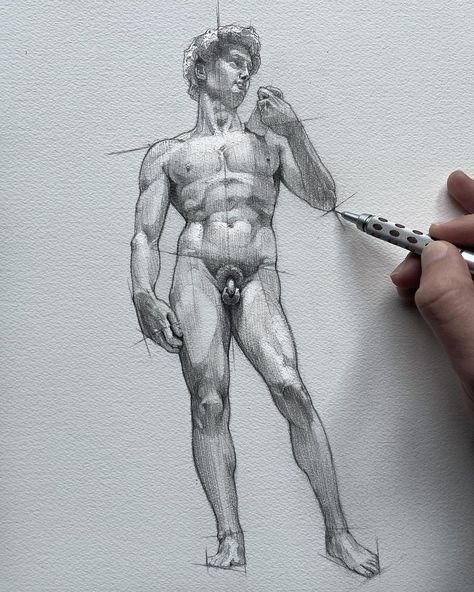 Tʜᴏᴍᴀs Lᴇᴛᴏʀ Aʀᴛ Gᴀʟʟᴇʀʏ on Instagram: “David by Michelangelo @tletor” The Nose Drawing, Face Drawing Tips, Anatomy Of The Face, Face Step By Step Drawing, Faces Step By Step, Drawing Tips And Tricks, Drawing The Face, David By Michelangelo, Michelangelo Paintings