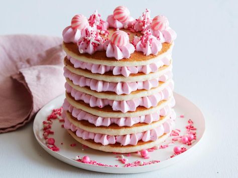 Pancake Animals, Pancake Stack Cake, Leftover Pancakes, Birthday Pancakes, Pancake Cake, Confetti Sprinkles, Perfect Pancakes, Make Breakfast, Pancake Stack