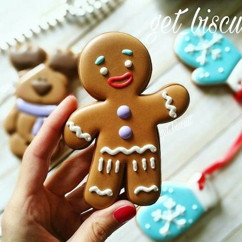 Cupcakes Decoration Diy, Gingerbread Cookies Decorated, 귀여운 음식 그림, Ginger Bread Cookies Recipe, Diy Cupcakes, Gingerbread Man Cookies, Cute Ideas, Xmas Cookies, Christmas Cookies Decorated